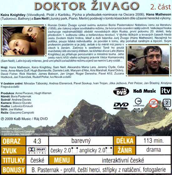DOKTOR ŽIVAGO 2. DVD
