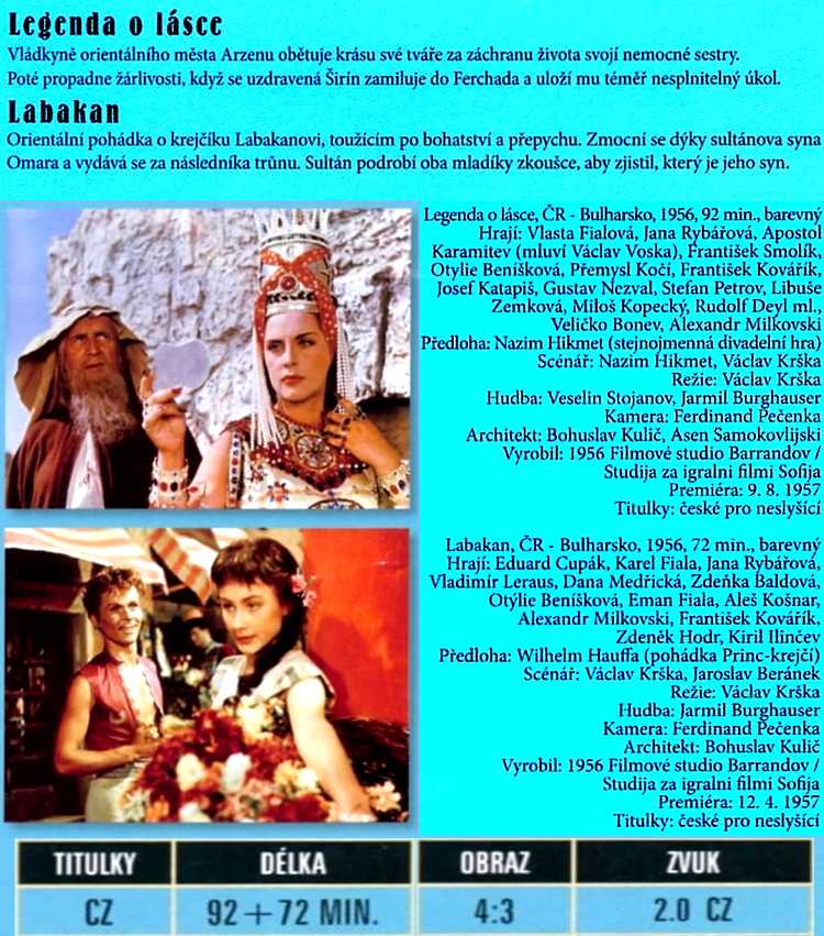 Legenda o lásce a Labakan DVD